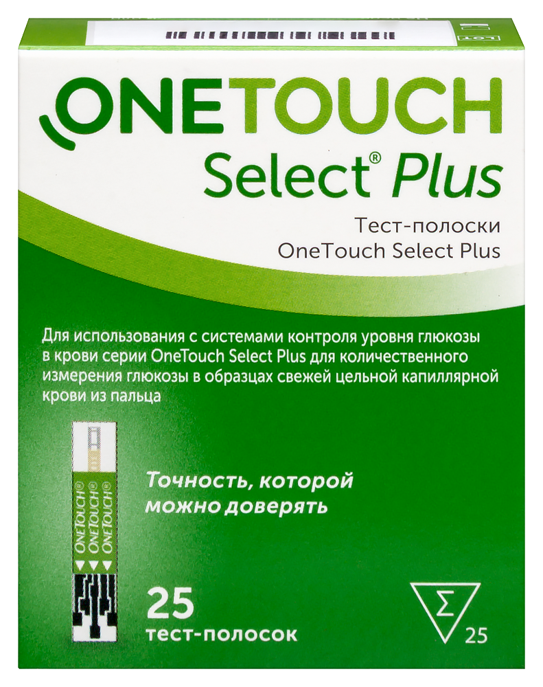 Изображение товара Тест-полоски для глюкометра OneTouch Select Plus Flex 25 шт.