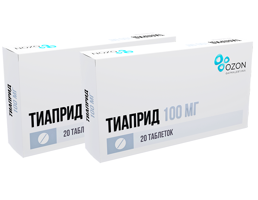 Изображение товара Набор из 2-х упаковок Тиаприд таб. 100мг №20 со скидкой!