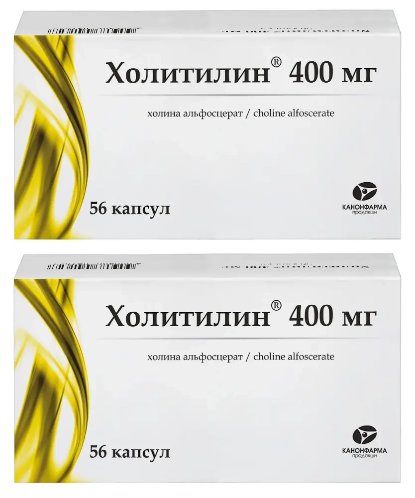 Изображение товара Набор из 2-х упаковок Холитилин 400 мг 56 шт со скидкой Изображение товара Набор из 2-х упаковок Холитилин 400 мг 56 шт со скидкой