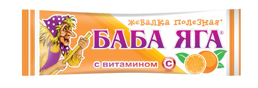 Изображение товара Баба-яга конфеты жевательные со вкусом апельсина 11 гр