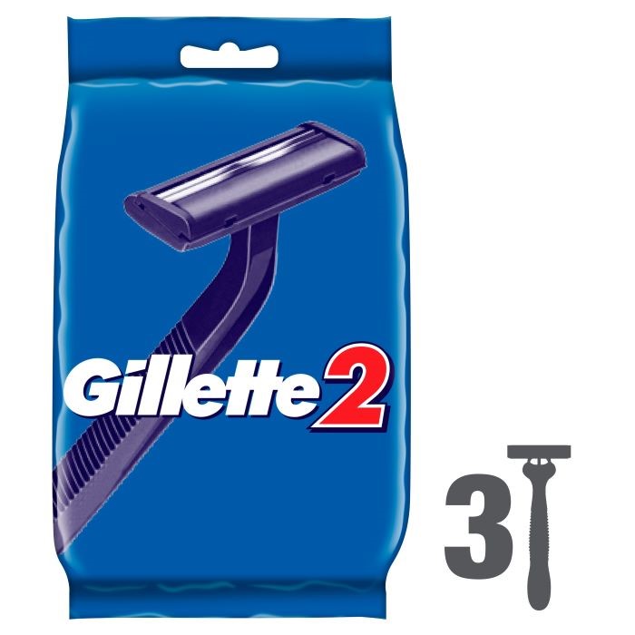 Изображение товара Gillette 2 бритвы безопасные одноразовые 3 шт.