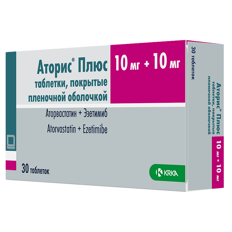 Изображение товара Аторис плюс 10 мг + 10 мг 30 шт. таблетки, покрытые пленочной оболочкой Изображение товара Аторис плюс 10 мг + 10 мг 30 шт. таблетки, покрытые пленочной оболочкой