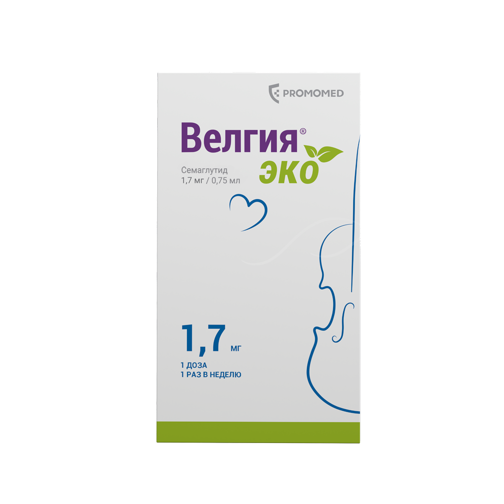 Изображение товара Велгия эко 1,7 мг раствор для подкожного введения 4 шт. для снижения веса