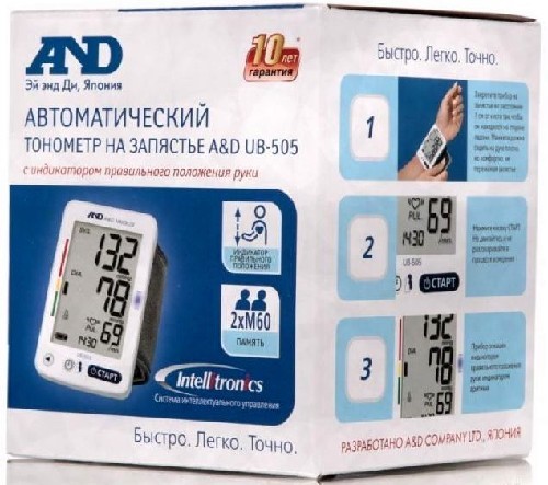 Изображение товара Автоматический тонометр UB-505 для запястья с памятью и точностью измерений