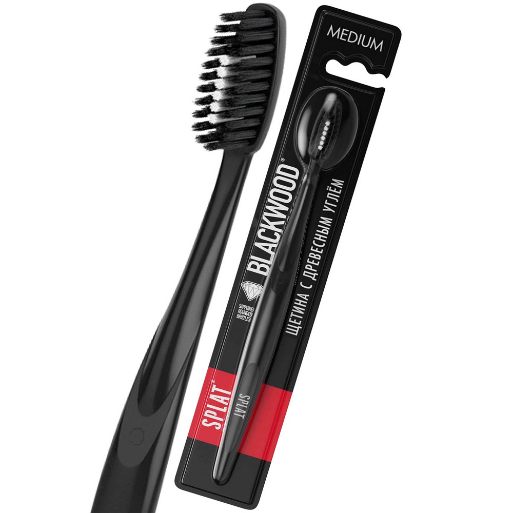 Изображение товара Зубная щетка Splat special blackwood средняя для эффективного ухода за полостью рта
