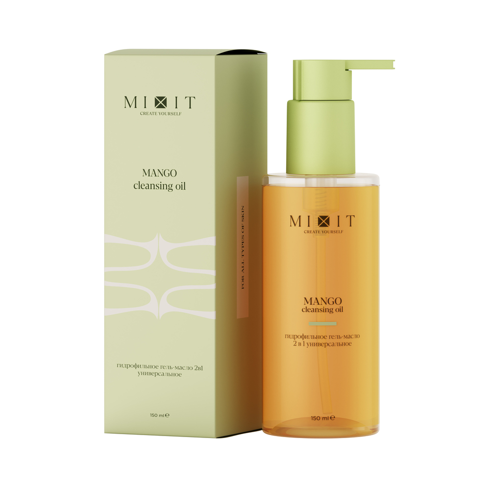 Изображение товара Mixit гель-масло 2 в 1 гидрофильное универсальное mango cleansing oil150 мл
