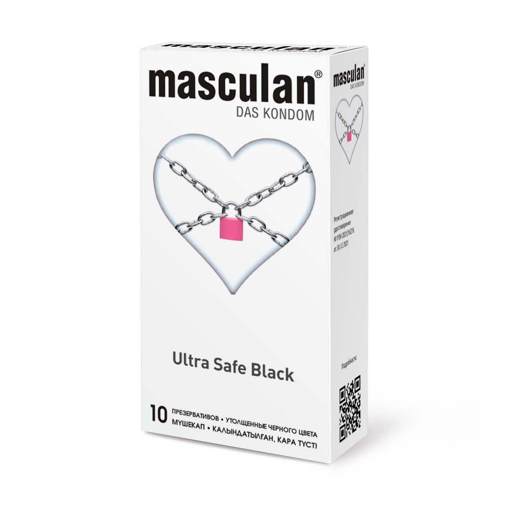 Изображение товара Презервативы masculan ultra safe black 10 шт.