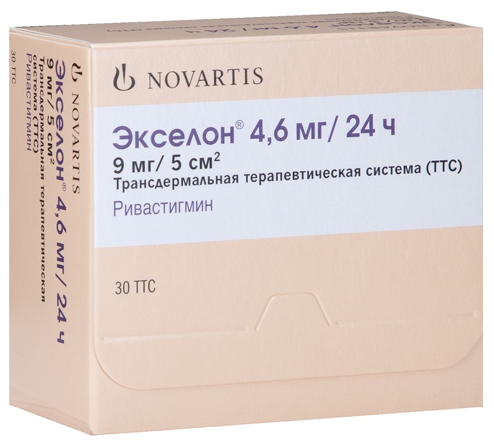 Экселон 4,6 мг/24 ч 30 шт. - цена 1779 руб., купить в интернет аптеке в  Москве Экселон 4,6 мг/24 ч 30 шт., инструкция по применению
