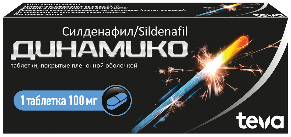 Динамико 100 Мг 1 Шт. Таблетки, Покрытые Пленочной Оболочкой.