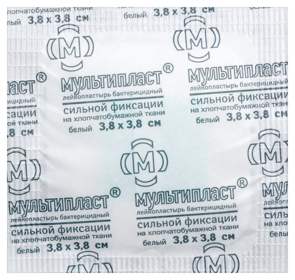 Изображение товара Лейкопластырь бактерицидный мультипласт сильной фиксации 3,8х3,8 1 шт.