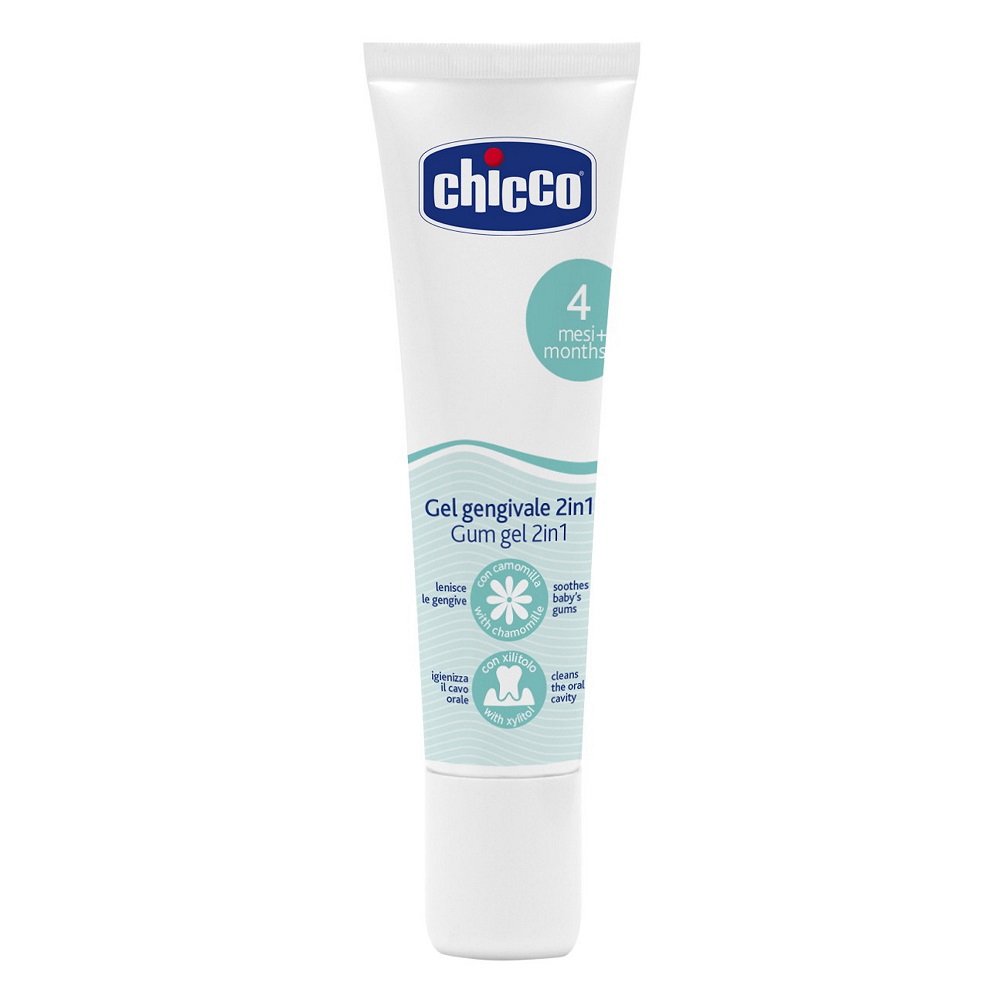 Изображение товара Гель для десен Chicco 2 в 1 30 мл для облегчения прорезывания зубов Изображение товара Гель для десен Chicco 2 в 1 30 мл для облегчения прорезывания зубов
