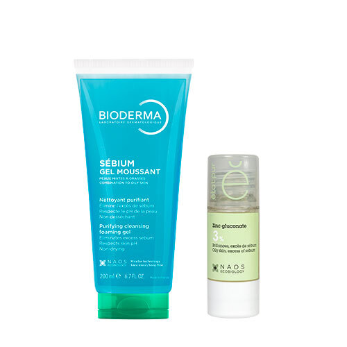 Изображение товара Набор BIODERMA SEBIUM ОЧИЩАЮЩИЙ ГЕЛЬ БЕЗ ПОМПЫ 200МЛ + ETAT PUR СЫВОРОТКА С ГЛЮКОНАТОМ ЦИНКА 3% 15МЛ Изображение товара Набор BIODERMA SEBIUM ОЧИЩАЮЩИЙ ГЕЛЬ БЕЗ ПОМПЫ 200МЛ + ETAT PUR СЫВОРОТКА С ГЛЮКОНАТОМ ЦИНКА 3% 15МЛ