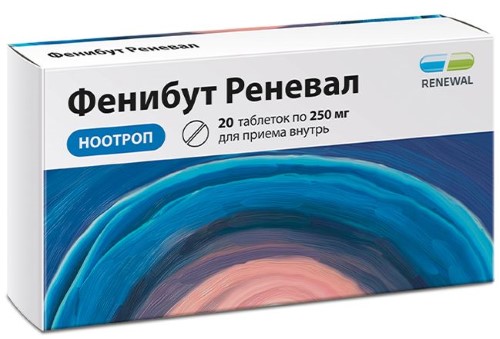 Изображение товара Фенибут реневал 250 мг таблетки 20 шт для лечения тревожных состояний