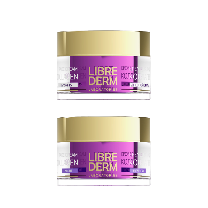 Изображение товара Набор Librederm Коллаген (Collagen): крем для лица дневной SPF15 + ночной