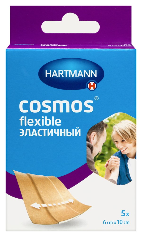Изображение товара Эластичный пластырь cosmos flexible нестерильный 6х10 см 5 шт