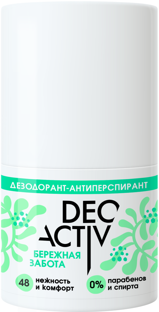 Изображение товара Deo active Дезодорант-Антиперспирант Бережная забота 50 мл/ролик