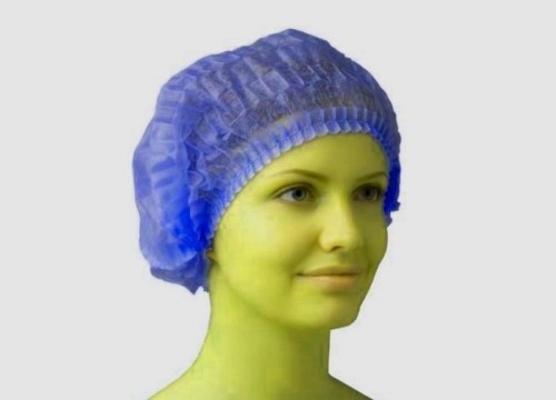Изображение товара Шапочка берёт нестерильная из спанбонда 18 гр/м2, синий, 25 шт