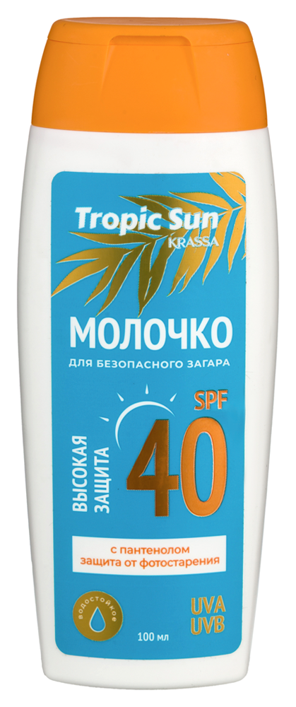 Изображение товара Krassa tropic sun молочко для безопасного загара spf 40 100 мл