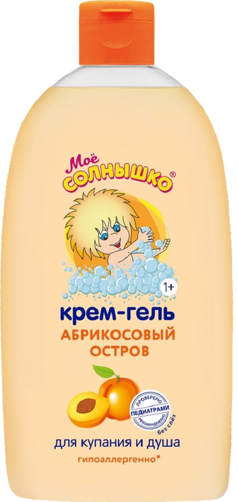 Изображение товара Мое солнышко крем-гель детский для купания и душа абрикосовый остров 500 мл