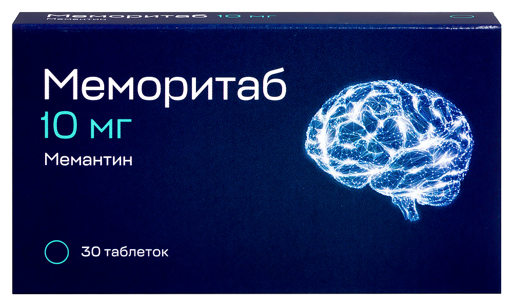 Изображение товара Меморитаб 10 мг диспергируемые таблетки для лечения деменции 30 шт.