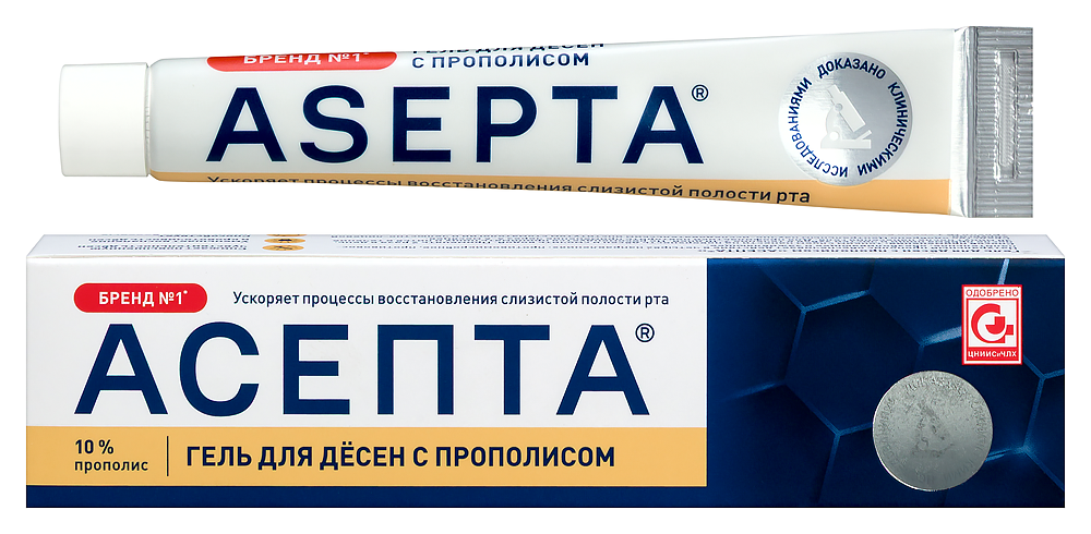 Изображение товара Асепта parodontal гель для десен с прополисом 10 гр для ухода за деснами Изображение товара Асепта parodontal гель для десен с прополисом 10 гр для ухода за деснами