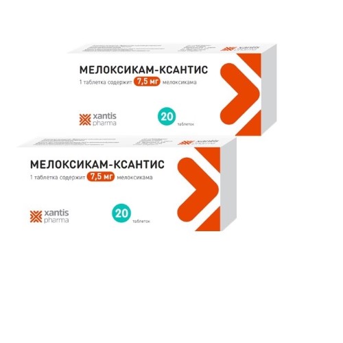 Изображение товара Набор 2-х упаковок Мелоксикам-Ксантис 7,5 мг №20 со скидкой!