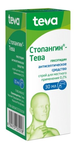 Стопангин-Тева 0,2% Спрей Для Местного Применения 30 Мл - Цена 307.