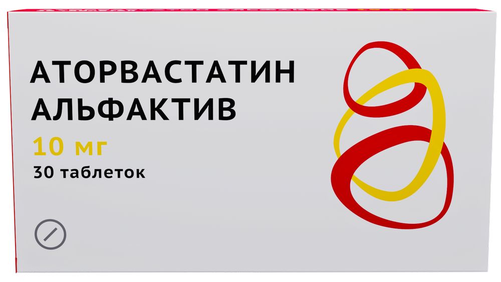 Изображение товара Аторвастатин альфактив 10 мг 30 шт. таблетки, покрытые пленочной оболочкой