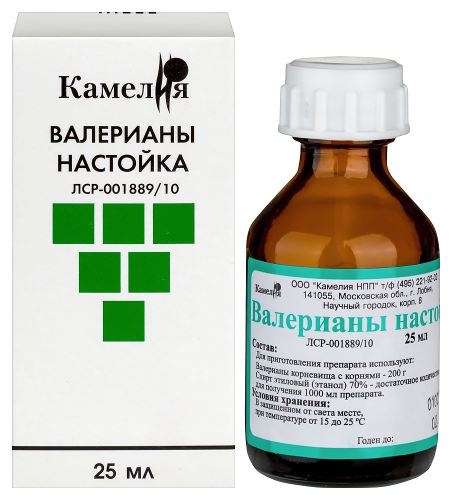 Изображение товара Валериана настойка 25 мл натуральный седативный препарат для нервной системы