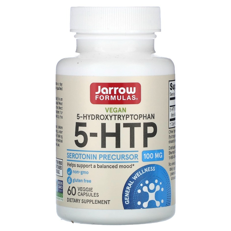 Изображение товара Jarrow formulas 5-гидрокситриптофан 100 мг 60 шт. капсулы массой 505 мг
