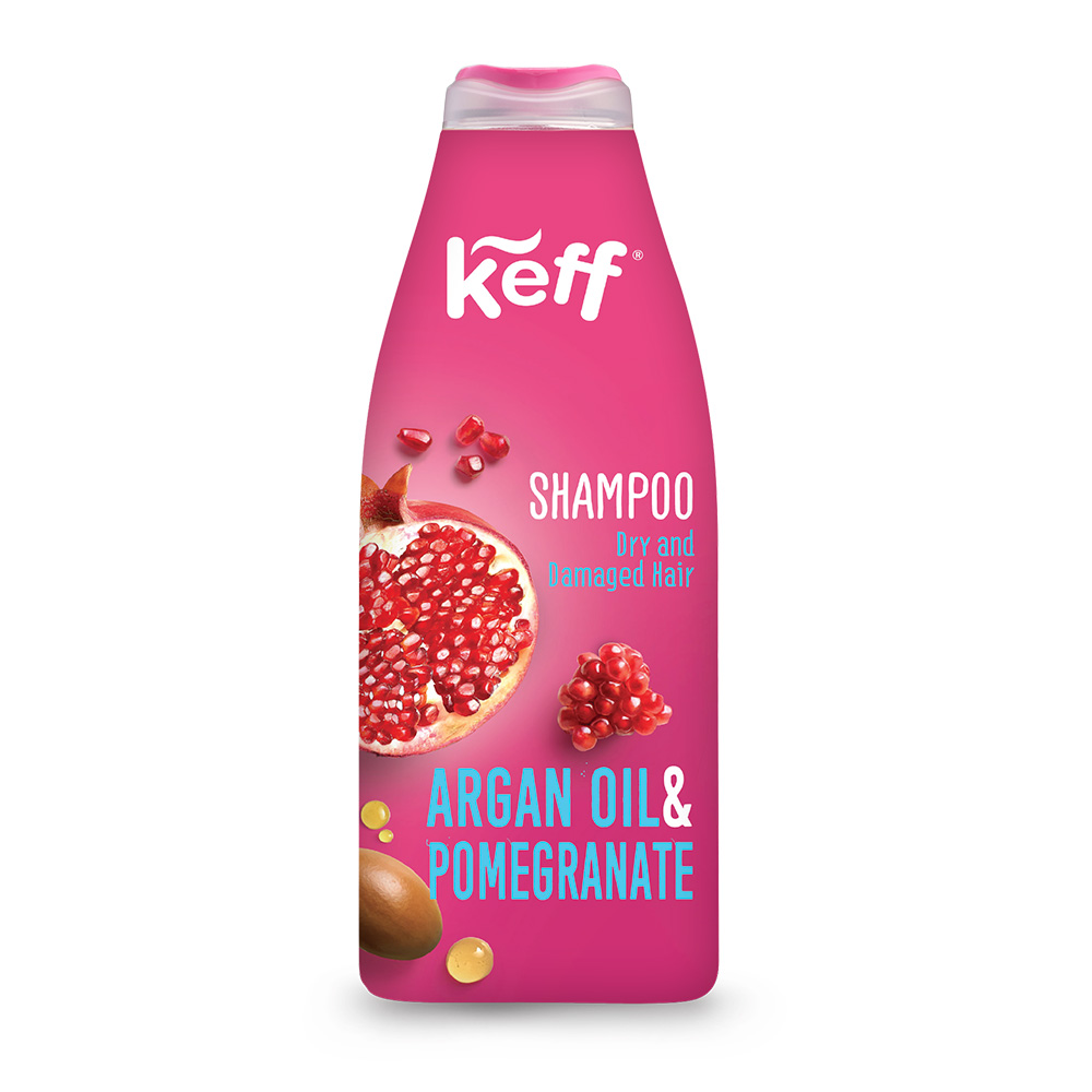 Изображение товара Keff шампунь для сухих и поврежденных волос с экстрактом граната и маслом арганы 500 мл