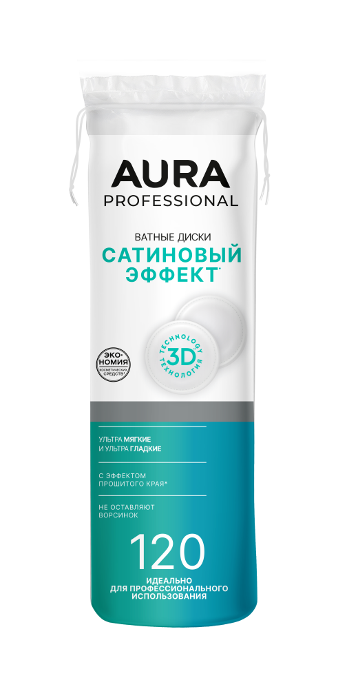 Изображение товара Aura professional ватные диски 120 шт.