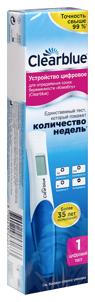 Изображение товара Цифровой тест для определения беременности и срока Clearblue