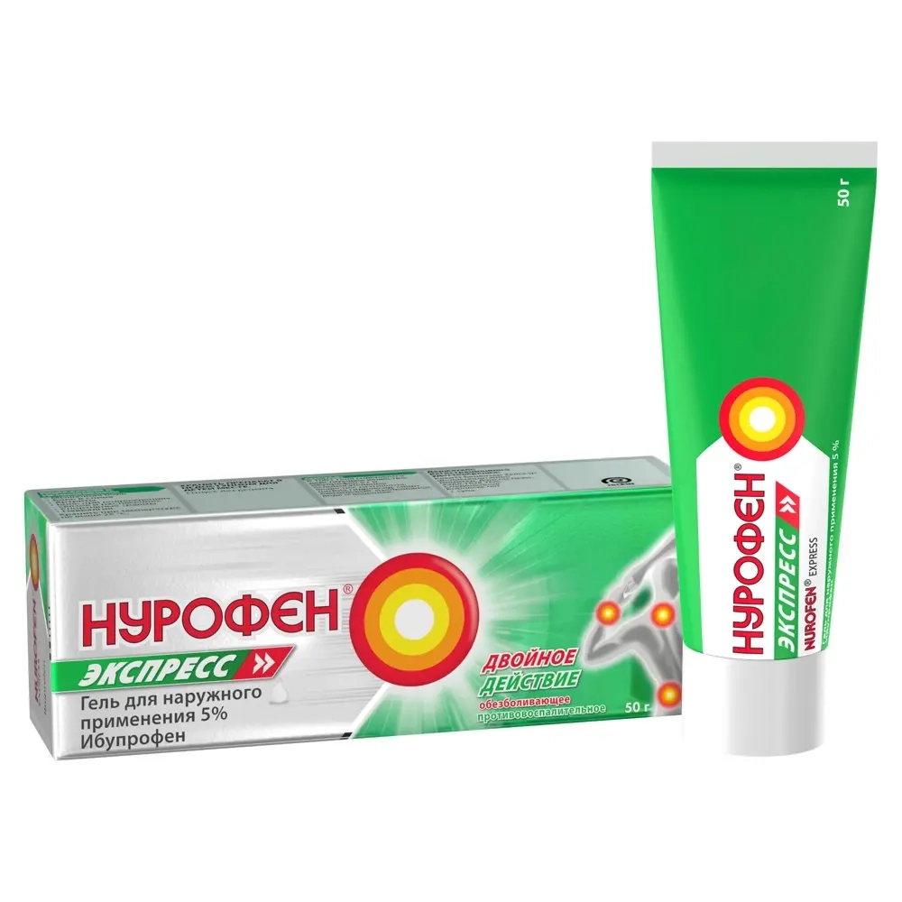 Изображение товара Нурофен экспресс 5% гель для наружного применения 50 гр Изображение товара Нурофен экспресс 5% гель для наружного применения 50 гр