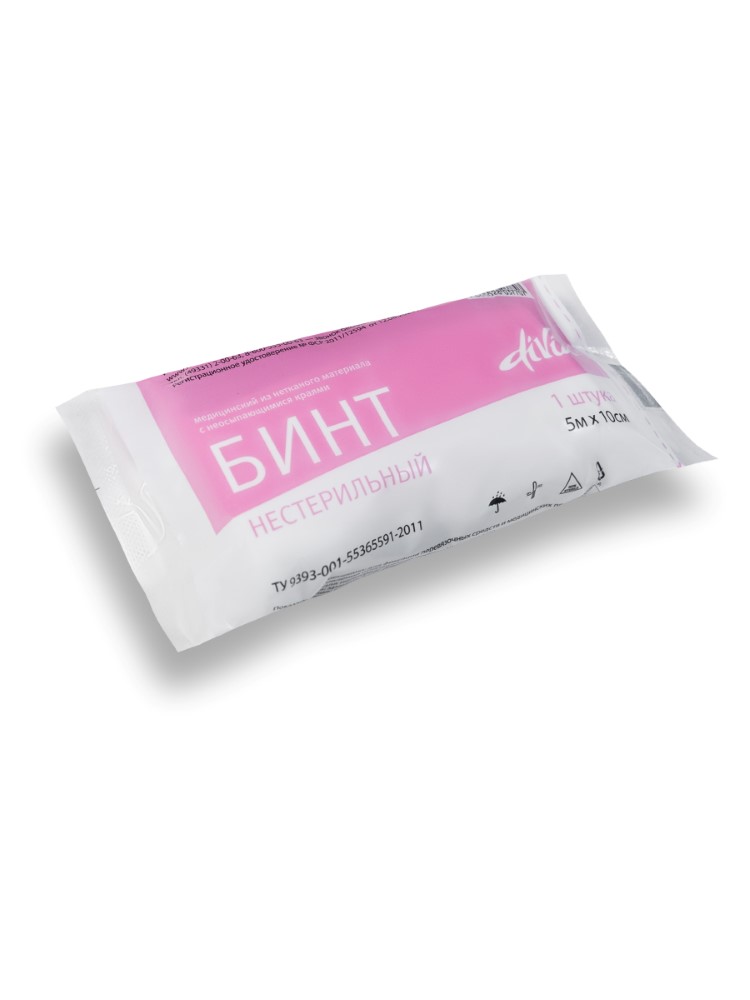 Изображение товара Медицинский бинт из нетканого материала 5мx10см нестерильный divia