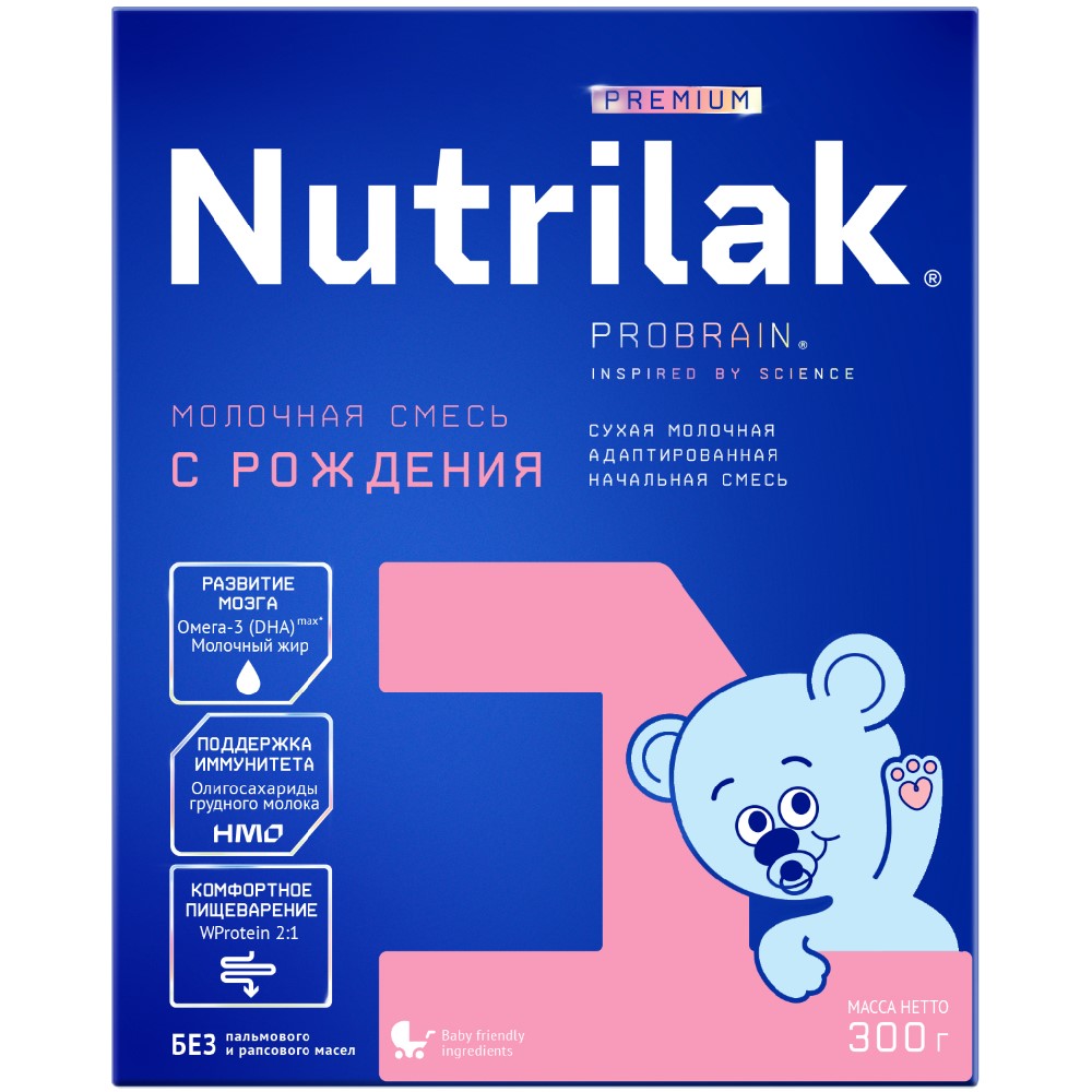 Nutrilak premium 1 смесь сухая детская молочная адаптированная 0-6 мес 300г  - цена 450 руб., купить в интернет аптеке в Череповце Nutrilak premium 1  смесь сухая детская молочная адаптированная 0-6 мес 300г, инструкция по  применению