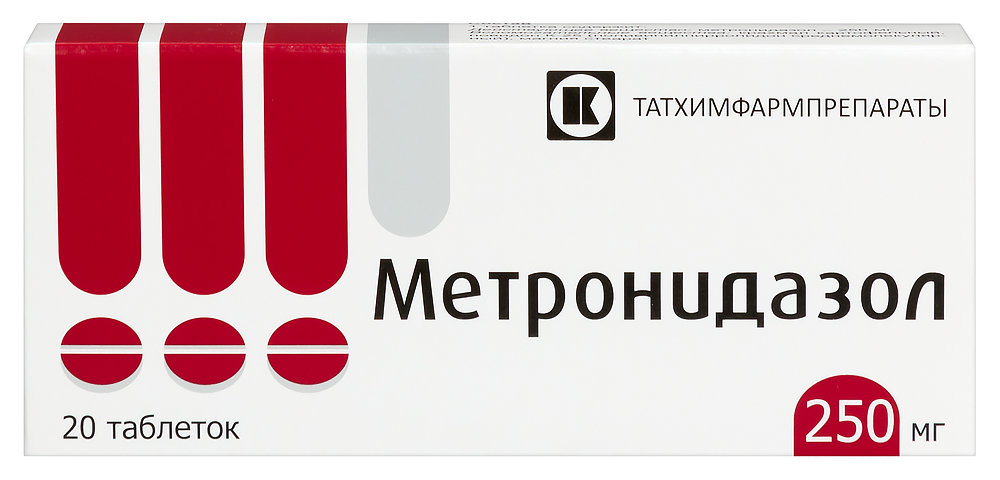 Изображение товара Метронидазол 250 мг 20 шт. таблетки