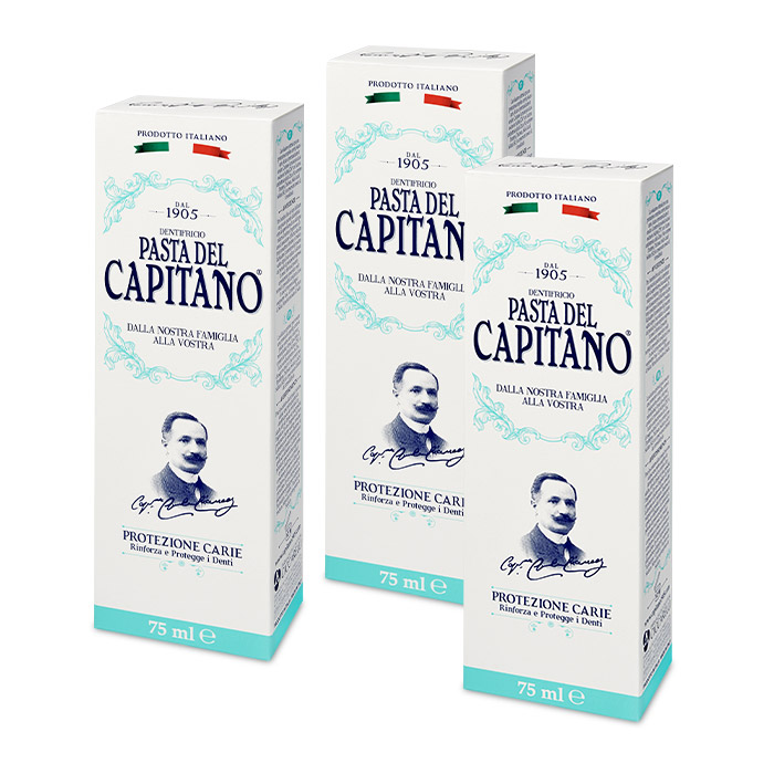 Изображение товара НАБОР 3=2 PASTA DEL CAPITANO 1905 ЗУБНАЯ ПАСТА ПОЛНАЯ ЗАЩИТА ОТ КАРИЕСА 75МЛ