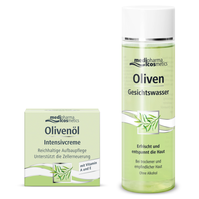 Изображение товара Набор MEDIPHARMA COSMETICS: OLIVENOL КРЕМ ДЛЯ ЛИЦА ИНТЕНСИВ 50МЛ + OLIVEN ТОНИК ДЛЯ ЛИЦА 200МЛ