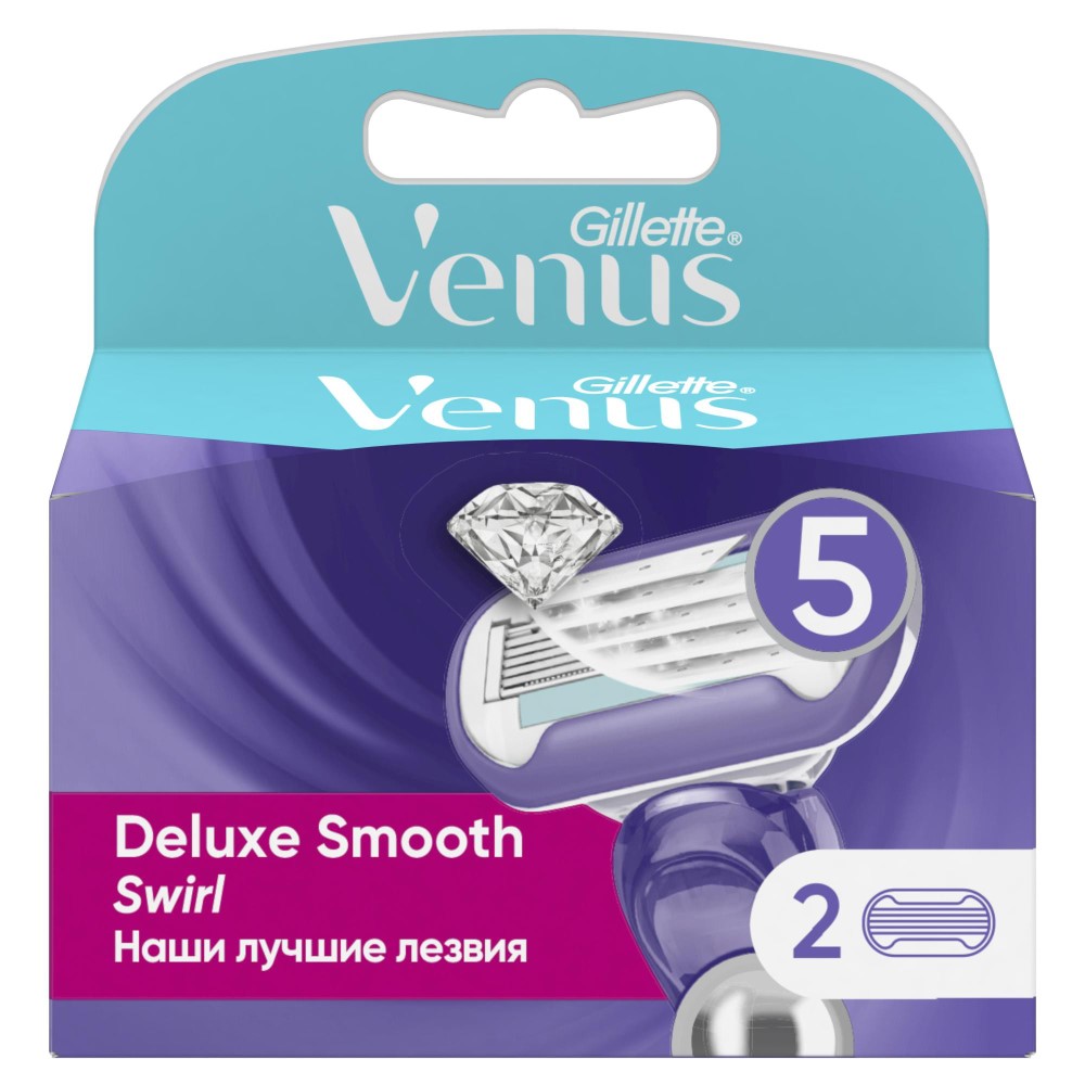 Изображение товара Gillette venus swirl кассеты сменные для бритв 2 шт.