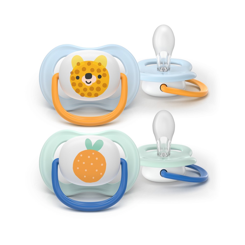 Изображение товара Avent соска-пустышка силиконовая ultra air happy 0-6 мес 2 шт. scf080/23 Изображение товара Avent соска-пустышка силиконовая ultra air happy 0-6 мес 2 шт. scf080/23