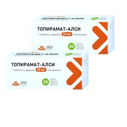 Изображение товара Набор 2-х упаковок Топирамат-АЛСИ 25 мг №30 со скидкой!