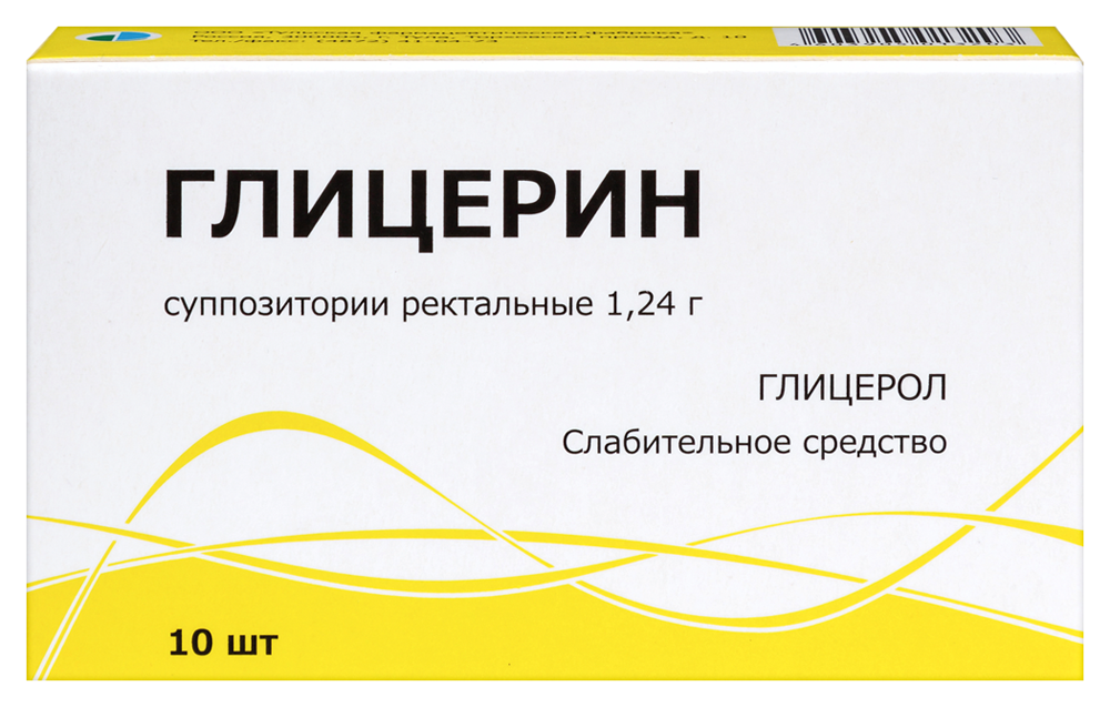 Изображение товара Глицерин 1,24 г ректальные суппозитории 10 шт - мягкое лечение запоров