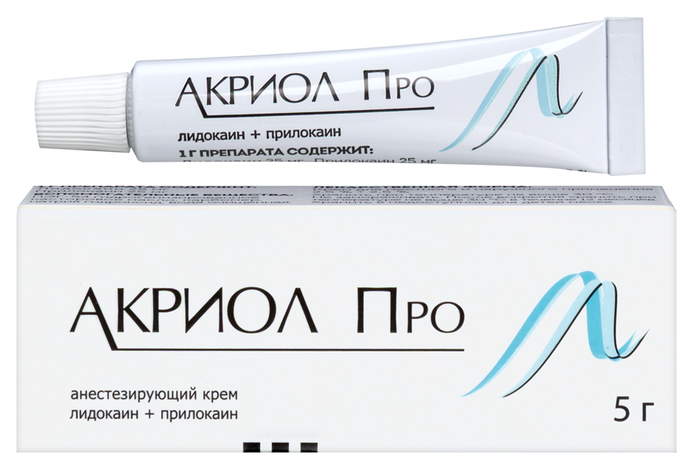 Изображение товара НАБОР Акриол про 2,5%+2,5% крем 5 гр закажи 5 упаковок со скидкой 15%