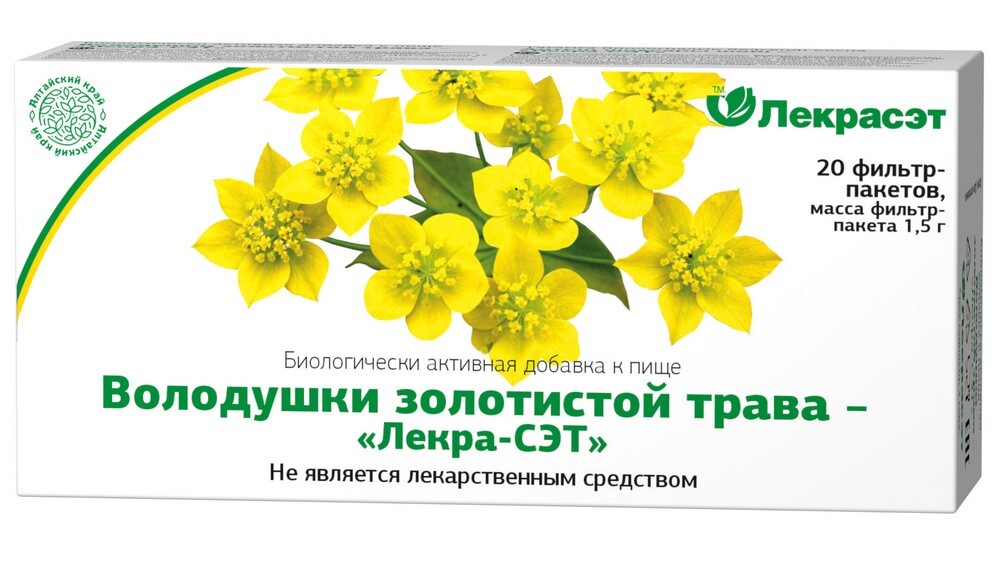 Володушки золотистой трава-лекра-сэт 1,5 20 шт. фильтр-пакеты инструкция по применению