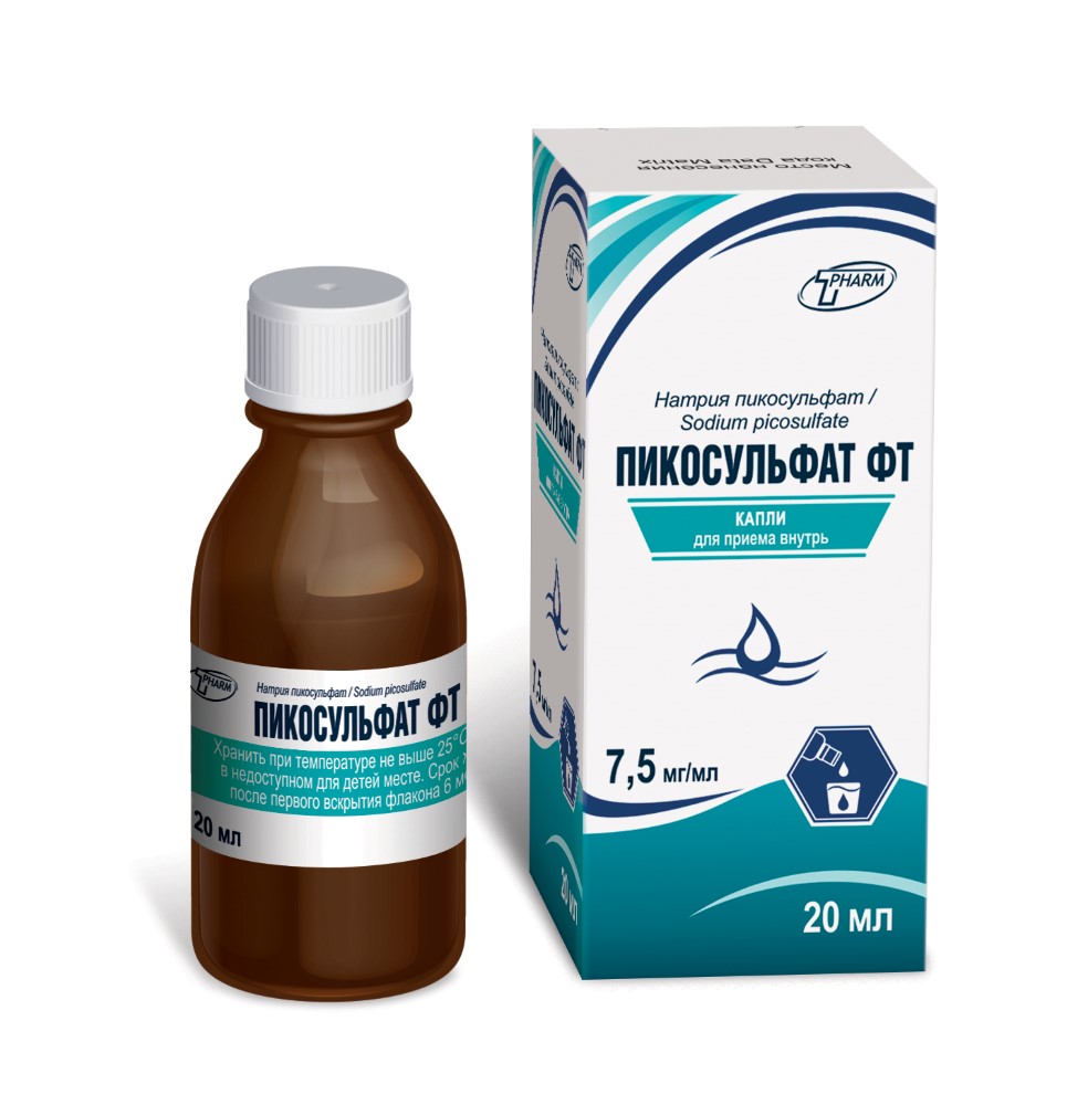 Изображение товара Пикосульфат фт 7,5 мг/мл 30 мл капли для внутреннего применения