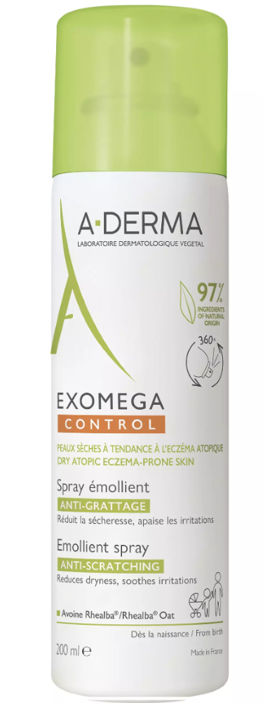 Изображение товара A-derma exomega control смягчающий спрей-эмолент 200 мл для сухой кожи