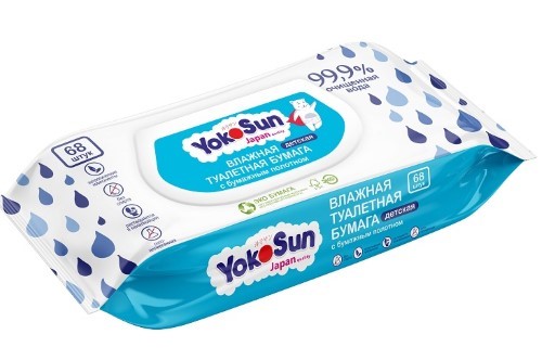 Изображение товара Влажная детская туалетная бумага Yokosun 68 шт. гигиена и комфорт Изображение товара Влажная детская туалетная бумага Yokosun 68 шт. гигиена и комфорт