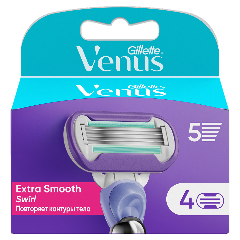 Изображение товара Gillette Venus Swirl сменные кассеты для женских бритв, 4 шт