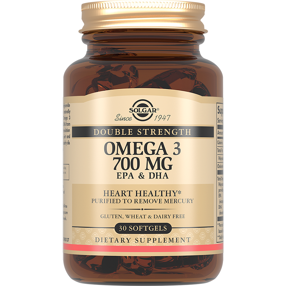 Изображение товара Солгар двойная омега-3 ЭПК/ДГК 30 капсул - полезная добавка для здоровья сердца и мозга